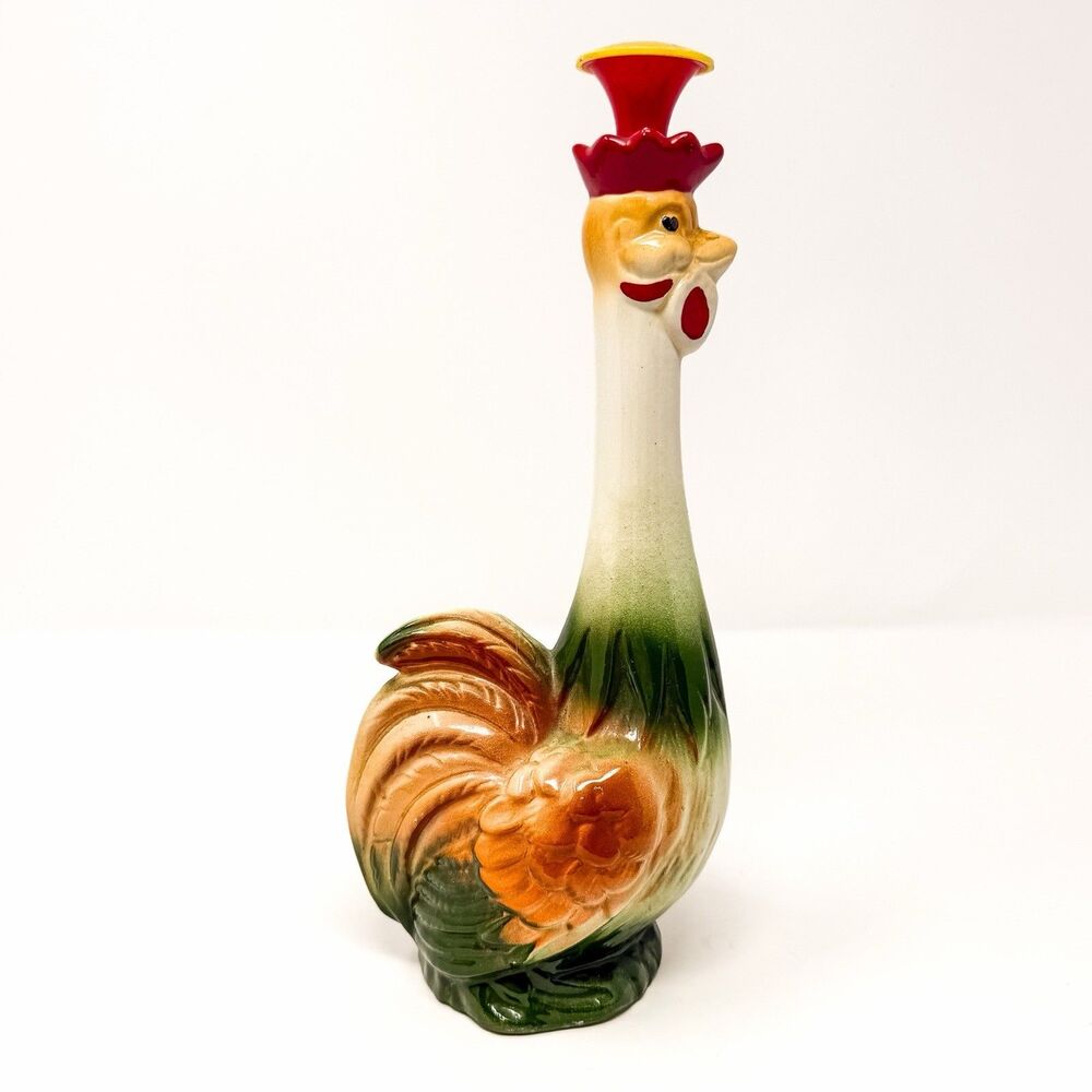 Vintage 1940s Sierra Vista Starnes Rooster Laundry Sprinkler Bottle Ceramic